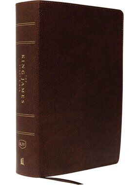 Brown Bonded Leather King James Study Bible - Red Letter, Full-Color Edition